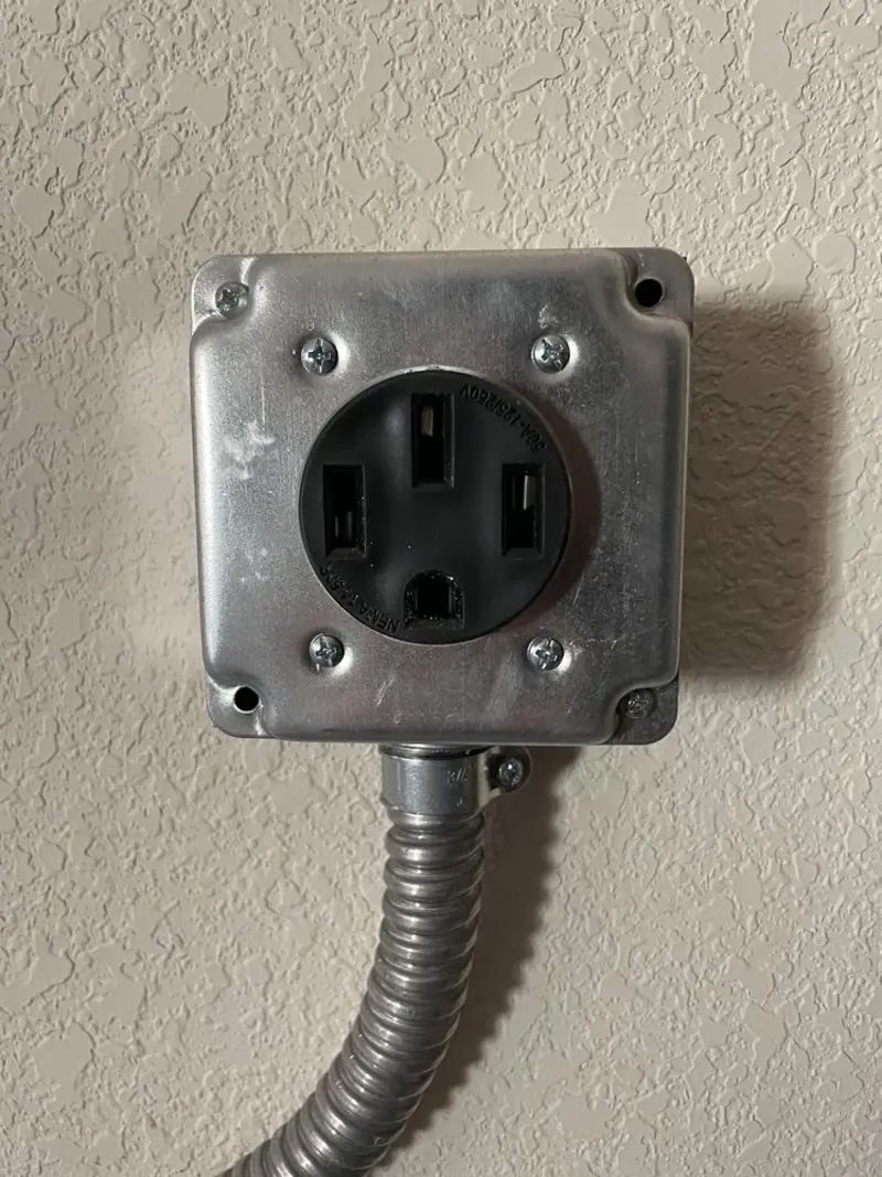 NEMA 14-50 outlet installed for Electrical Panel Upgrade in Navy